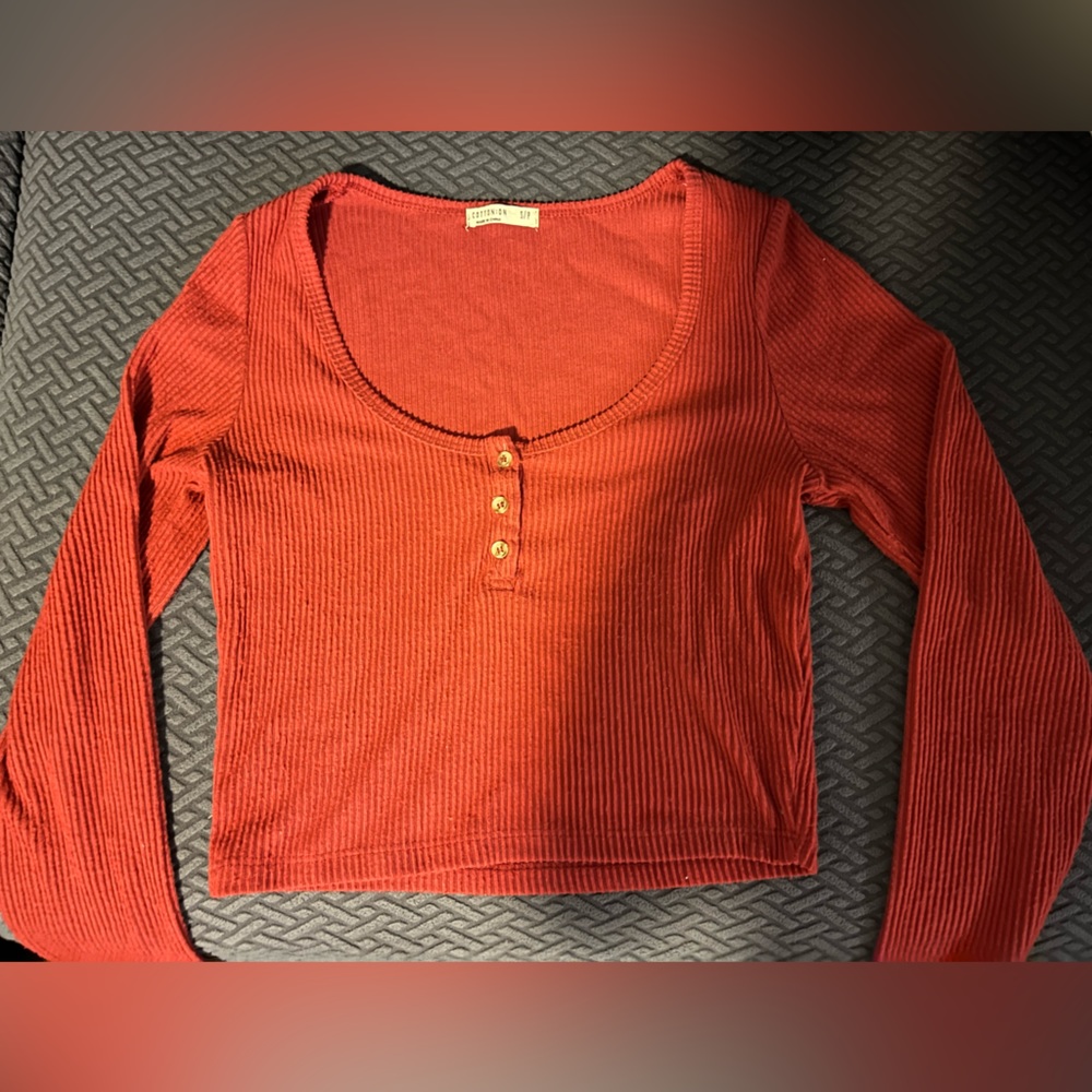 Cotton On Ribbed Soft Long Sleeve Shirt
